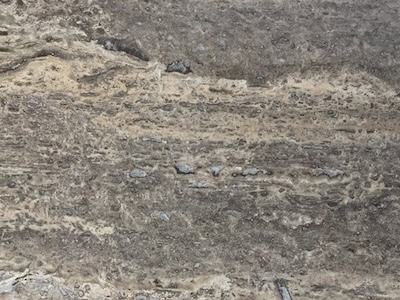 silver travertine polsihed tike