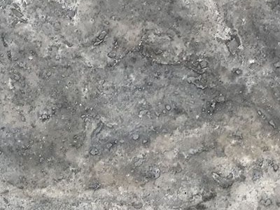 silver travertine polished