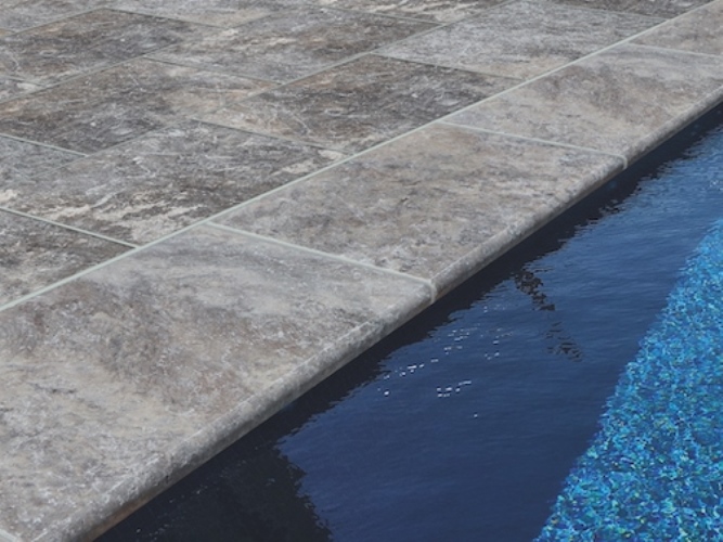 travertine pool coping